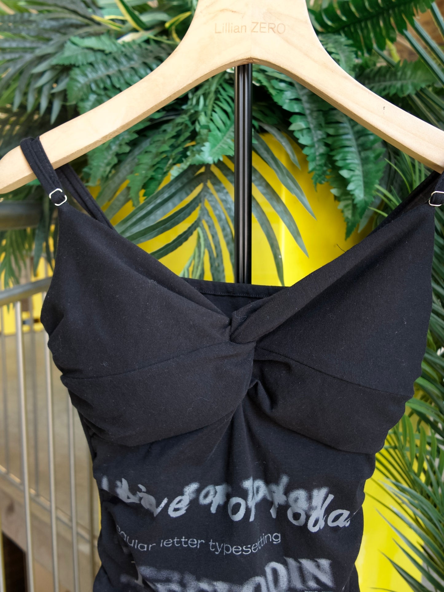 Ruched Graphic Slip Dress