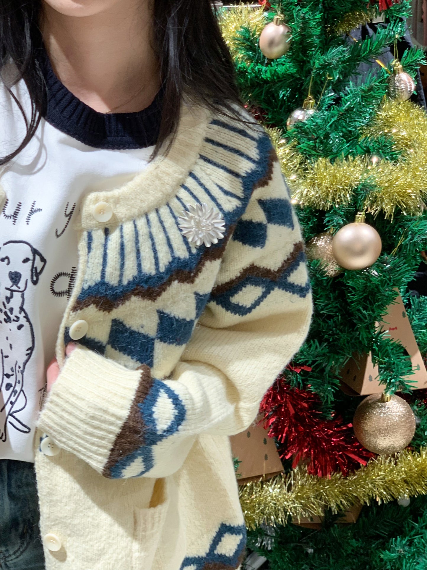 Nordic Charm Knit Cardigan