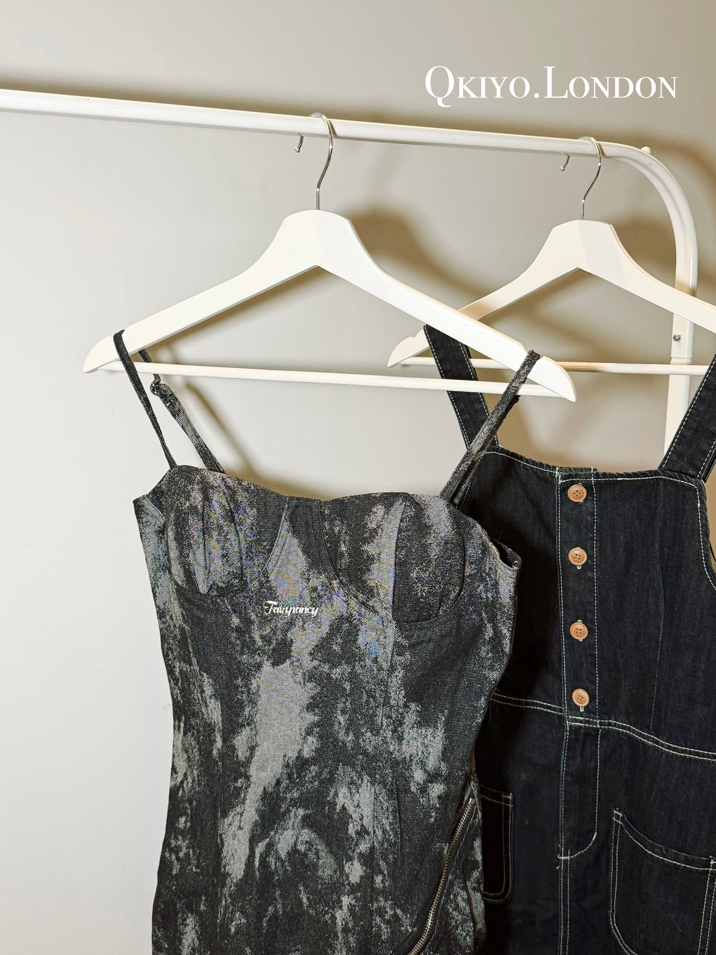 The Obsidian Wave Denim Dress