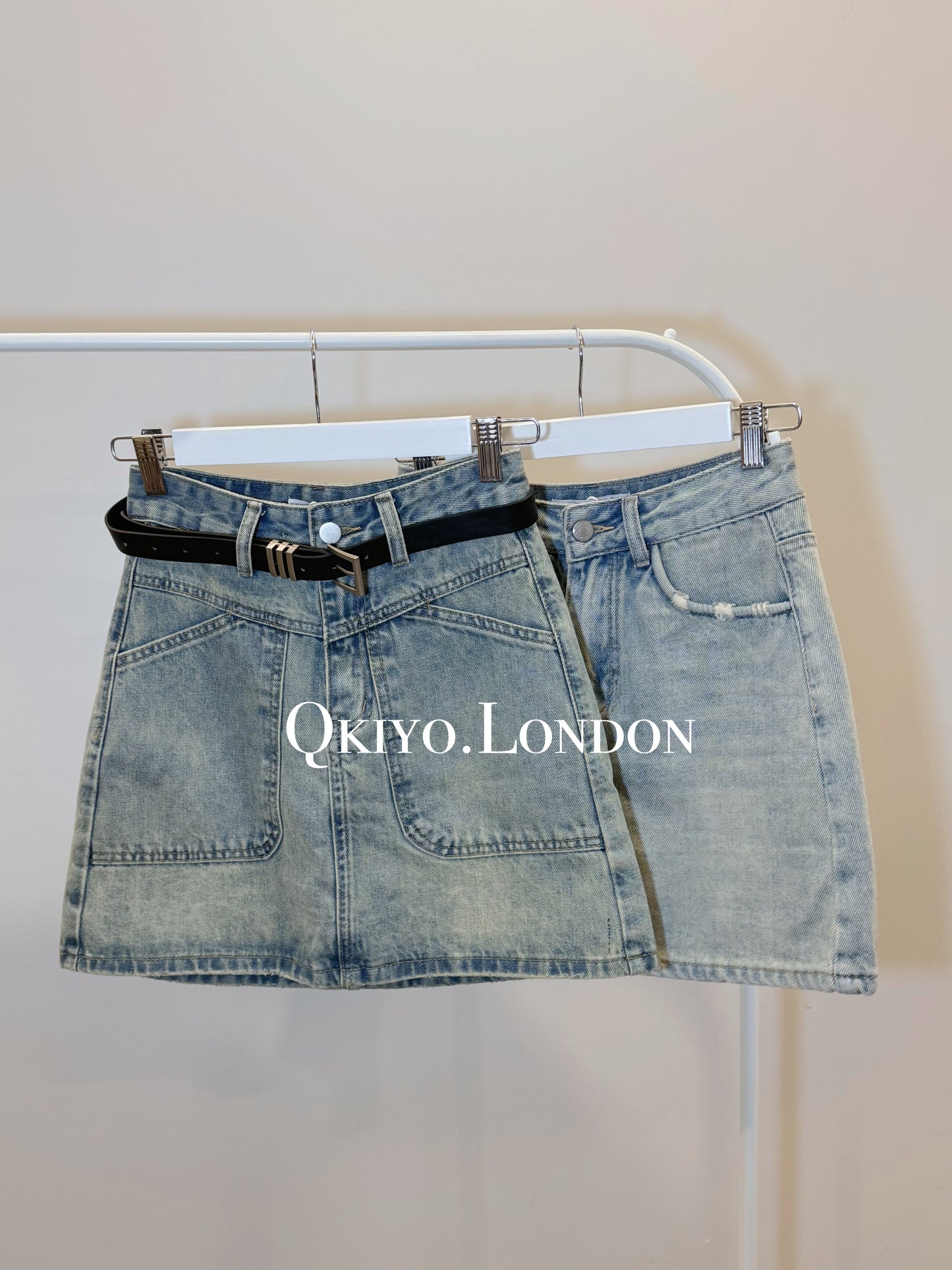 The Vintage Utility Denim Skirt