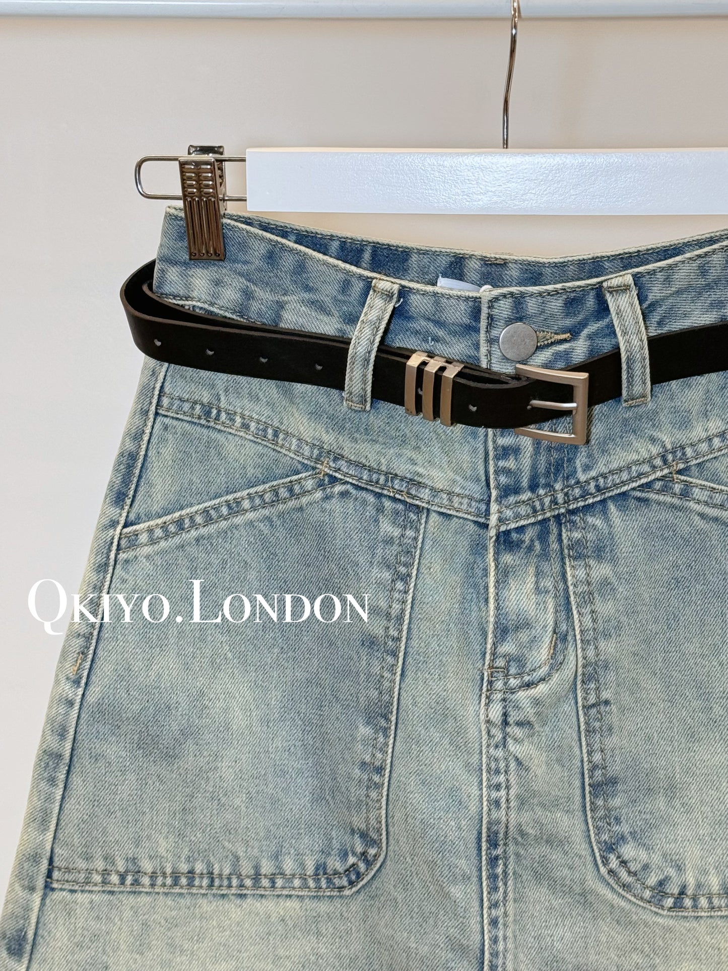 The Vintage Utility Denim Skirt