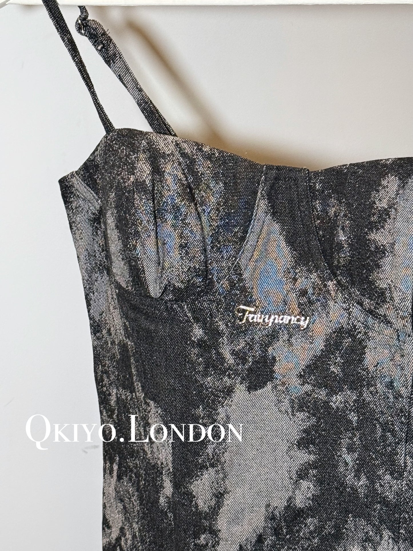 The Obsidian Wave Denim Dress