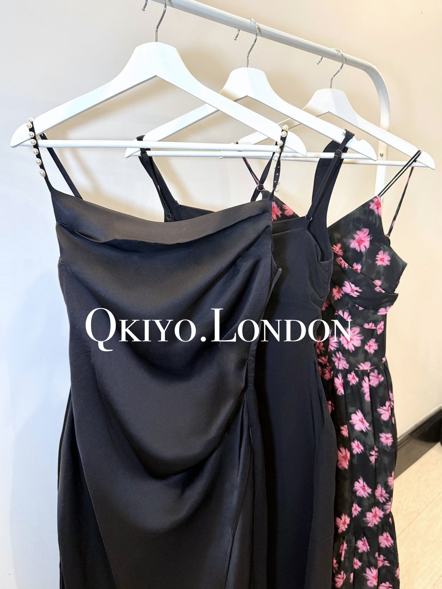 Noir Elegance Draped Dress