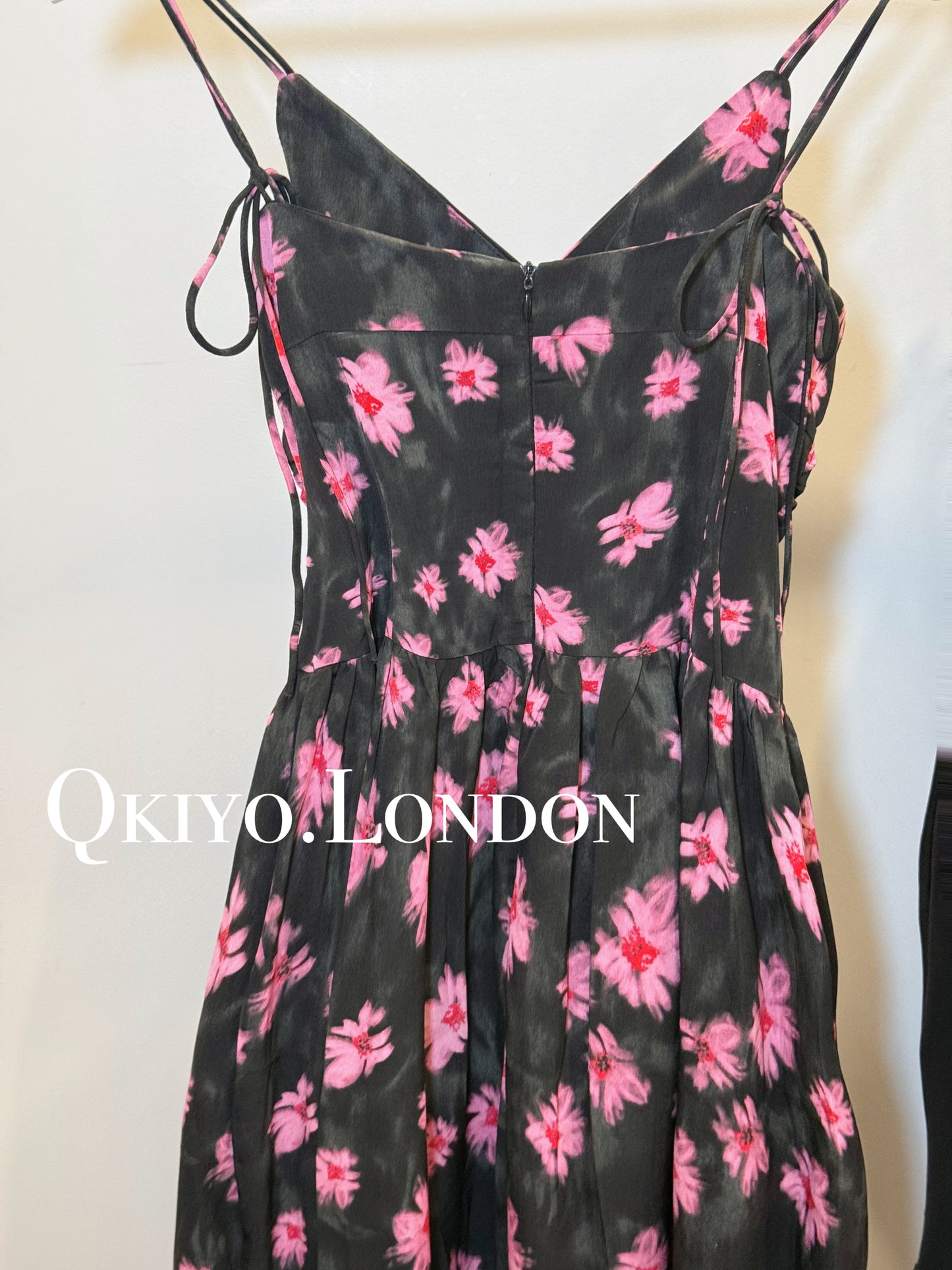 Midnight Bloom Ruched Dress