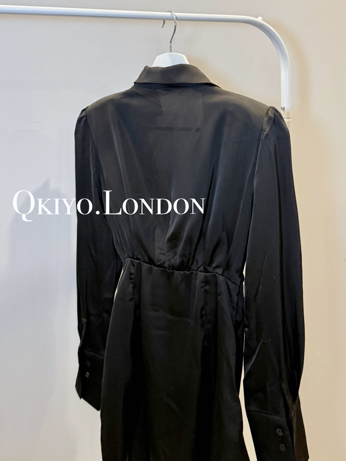 Noir Elegance Wrap Dress