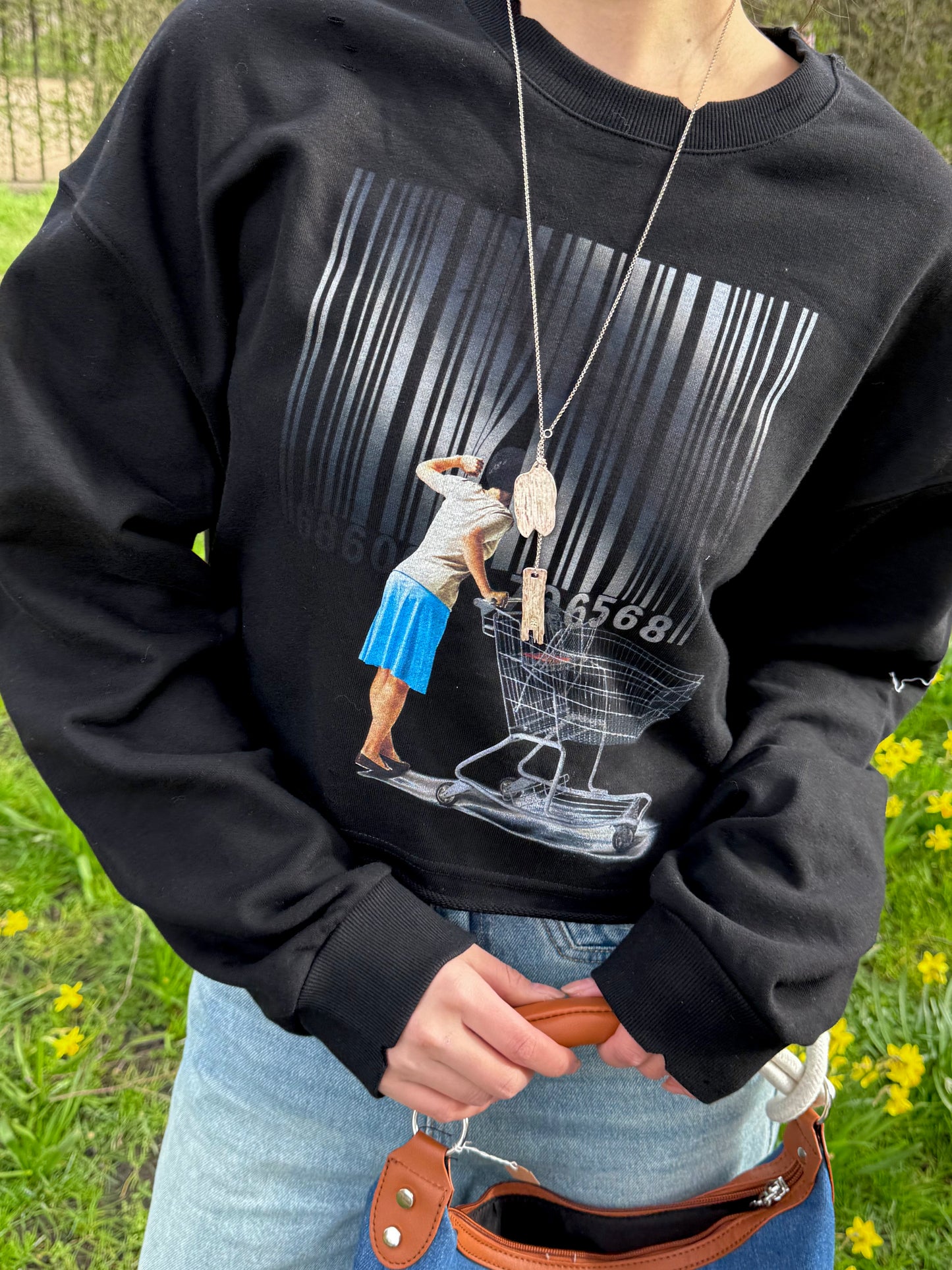 Barcode Reality Oversized Sweatshirt