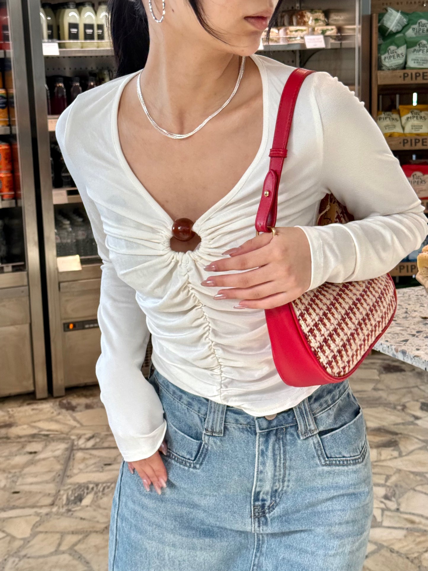 Sculpted Knot Ruched Top