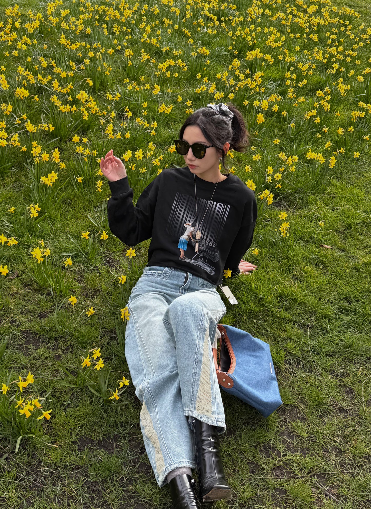Barcode Reality Oversized Sweatshirt