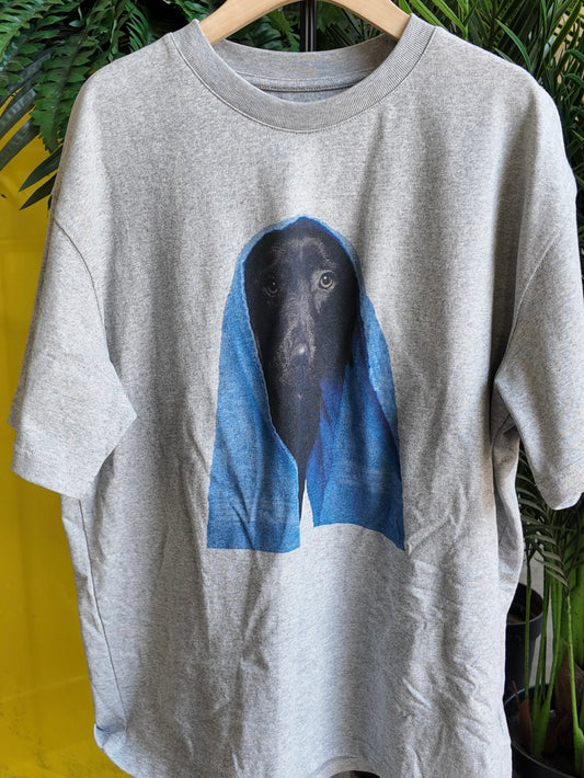 Heavyweight Graphic Tee in Heather Grey