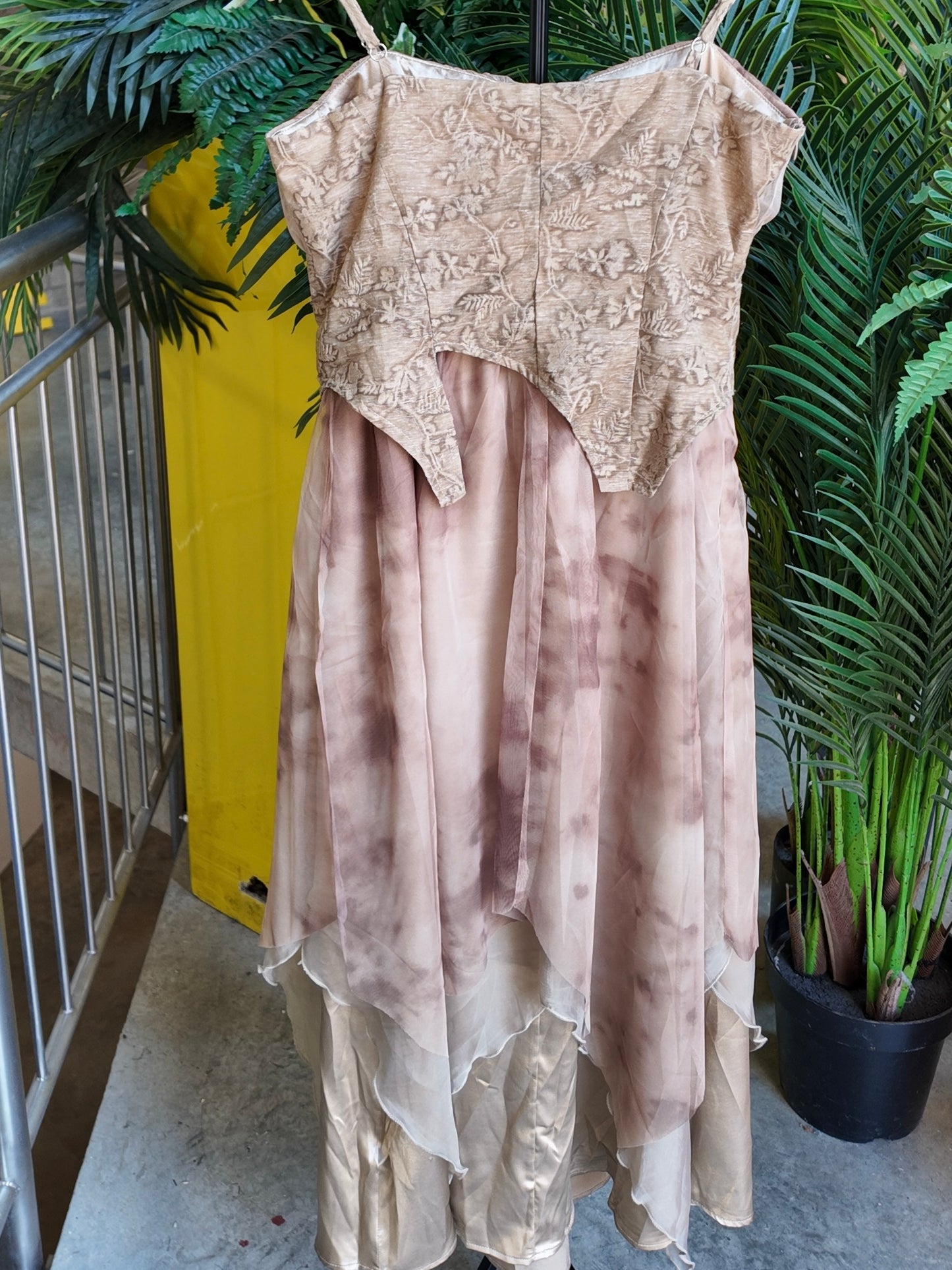 Layered Corset Dress in Dusty Rose