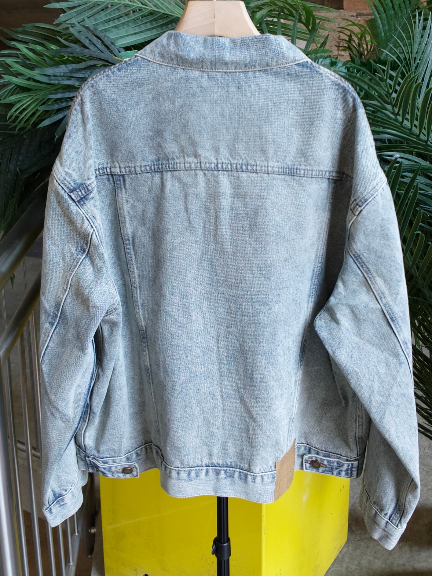 Washed Denim Jacket in Light Blue