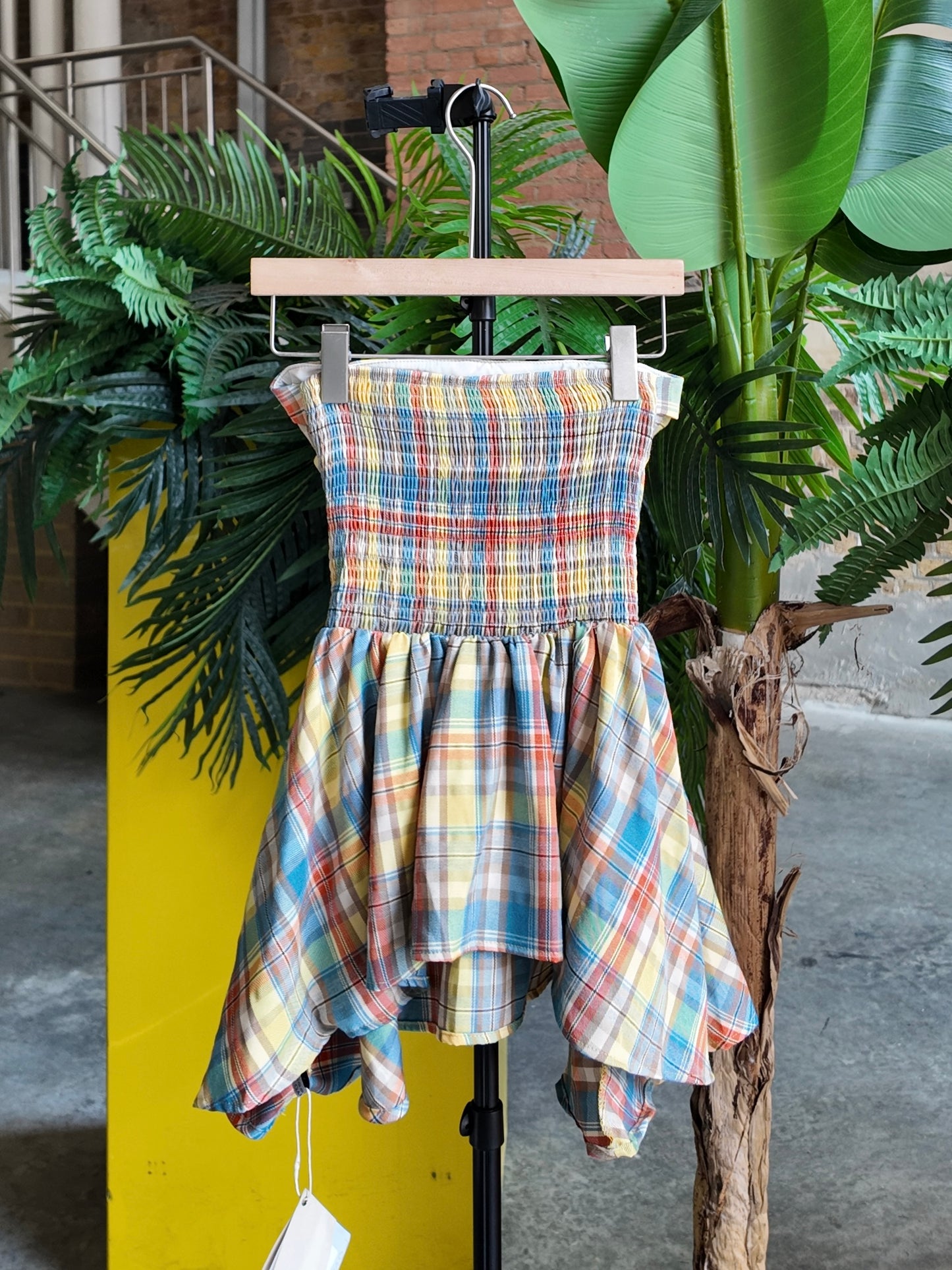 Plaid Handkerchief Mini Skirt