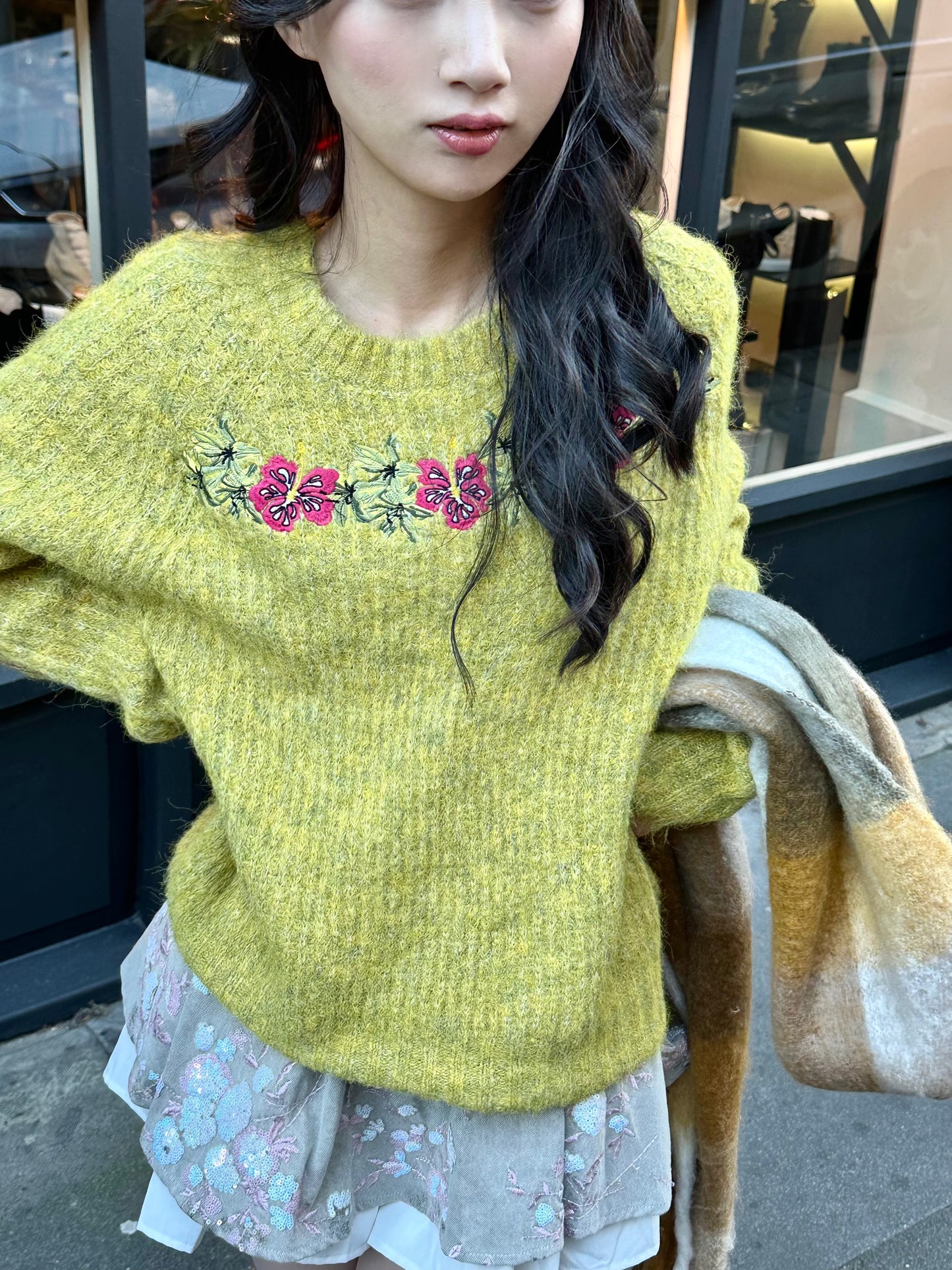 Hand Embroidered Sweater